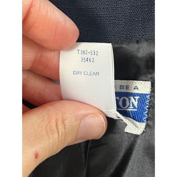 Pendleton Women's Vintage Navy Button Front Jacket Size 12 - Picture 9 of 9